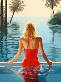 Blondine am Pool | Blonde by the Pool von Frank Daske