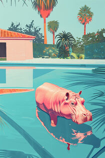 Das Nilpferd im Pool | The Hippo in the Pool von Frank Daske