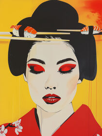 Sushi Liebhaberin | Sushi Lover | Pop Art by Frank Daske