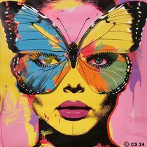 BUTTERFLY WOMAN by Poptonicart by Claudia Sauter