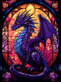 Fantasy Dragon by Goldenplanet Prints
