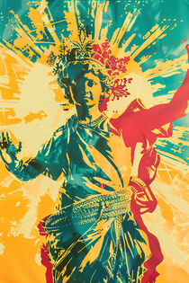 Sonnenkönig Mithras Pop Art | Sun King Mithras Pop Art von Frank Daske