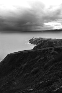 Howth Cliffs, Dublin, Ireland - black and white by Michal Dziedziak