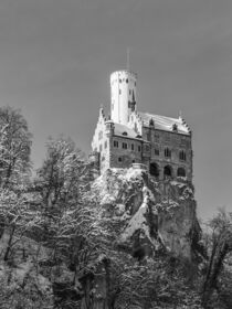Schloss Lichtenstein auf der Schwäbischen Alb - Monochrom by dieterich-fotografie