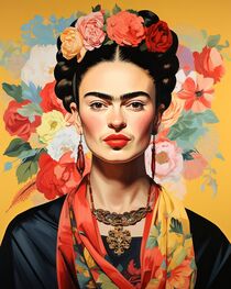 Frida Kahlo Poster - Frida Kahlo Kunstdruck by Niklas Horstmann