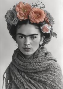 Frida Kahlo Poster - Frida Kahlo Kunstdruck von Niklas Horstmann