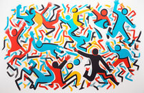 Lebensfreude im Wirbel by Keith Haring