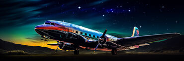Thonksy-a-dc3-airplane-parked-on-the-runway-at-night-with-its-l-934e5e13-3356-4a1d-9ff8-228432851df5
