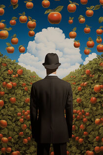Der Herr der Äpfel von René Magritte