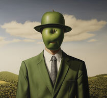 Der Apfelgesichter Mann by René Magritte
