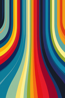 Abstrakter Retro Regenbogen | Abstract Retro Rainbow by Frank Daske