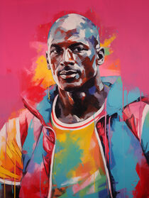 Michael Jordan in lebendigen Farben von Lena Vellmar