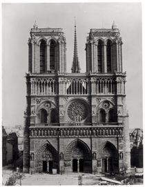Facade of Notre-Dame von Adolphe Giraudon