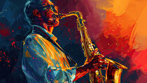 Saxophone Player 02 von Miki de Goodaboom