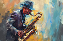 Saxophone Player 03 von Miki de Goodaboom