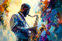 Saxophone Player 04 von Miki de Goodaboom