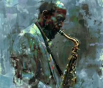 Saxophone Player 07 von Miki de Goodaboom