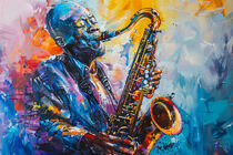 Saxophone Player 08 von Miki de Goodaboom