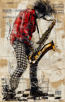 Saxophone Player 09 von Miki de Goodaboom