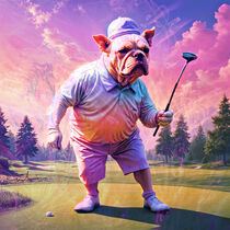 Dogs Love Golf 01 by Miki de Goodaboom