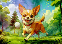 Dogs Love Golf 02 von Miki de Goodaboom