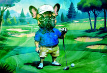 Dogs Love Golf 04 by Miki de Goodaboom