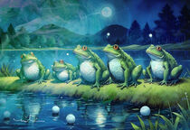 Frogs Love Golf 02 von Miki de Goodaboom