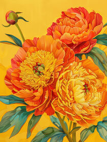 Opulente Orange Pfingstrosen | Opulent orange peonies by Frank Daske