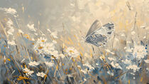 Butterfly and Daisies by groove-to-nature