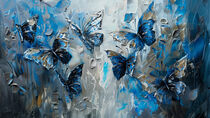 Blue and Black Butterflies by groove-to-nature