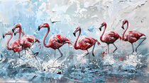 Crimson Flamingos by groove-to-nature
