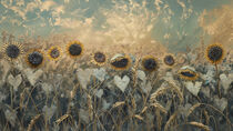 Row of Sunflowers von groove-to-nature