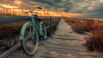 Teal-Colored Vintage Bicycle by groove-to-nature