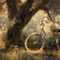 Delight0628-old-vintage-bike-leaning-on-a-tree-warm-painterly-d-16c71758-b398-422f-8908-96f47c1acac4