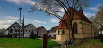 Horneburg mit Dorfhäusern von Edgar Schermaul