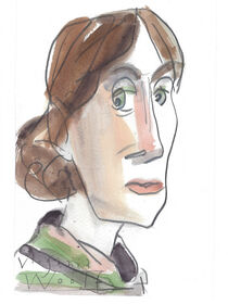 Wolf-Dieter Pfennig:  Virginia Woolf  | Gezeichnetes Portrait