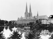 View of the museum with the Marienkirche in the background von Jousset