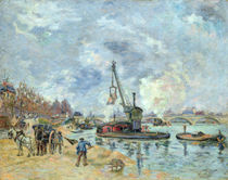 At the Quay de Bercy in Paris by Jean Baptiste Armand Guillaumin