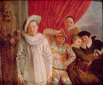 Actors of the Comedie Italienne  by Jean Antoine Watteau