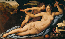 Venus and Cupid  von Alessandro Allori