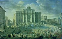 The Trevi Fountain in Rome by Giovanni Paolo Pannini or Panini