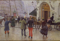 The Boulevard des Capucines and the Vaudeville Theatre by Jean Beraud