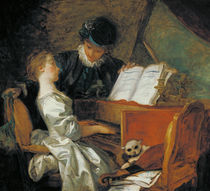 The Music Lesson  by Jean-Honore Fragonard