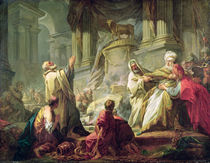 Jeroboam Sacrificing to the Golden Calf by Jean-Honore Fragonard