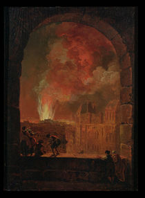 Fire at the Opera of the Palais-Royal von Hubert Robert