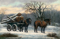 The Timber Wagon in Winter  von Anonymous
