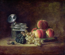 Still Life with a Basket of Peaches von Jean-Baptiste Simeon Chardin