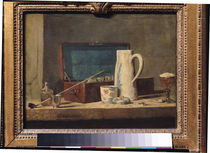 Still Life of Pipes and a Drinking Glass  by Jean-Baptiste Simeon Chardin
