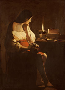 Mary Magdalene with a night light von Georges de la Tour