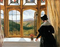 Duchess of Abercorn looking out of a window  von Sir Edwin Landseer